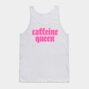 Caffeine Queen Pink Coffee Lover Tank Top